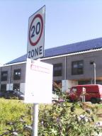 Private parking signs fitted to speed limit signs. North Quay Hayle